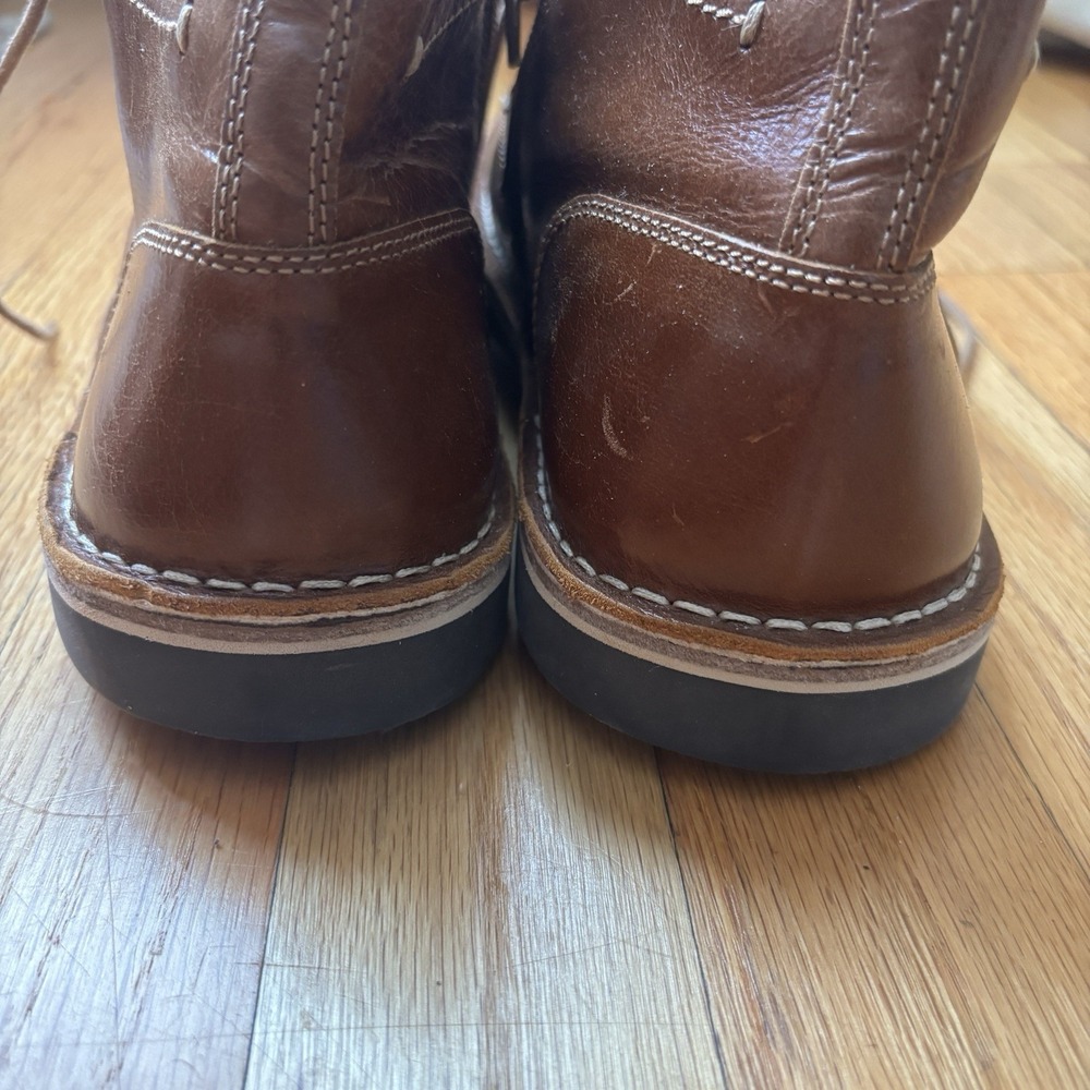 Steve Madden Harken Boys Cognac Leather Lace & Zip Up Sz 7B Chukka Boot - Picture 11 of 13